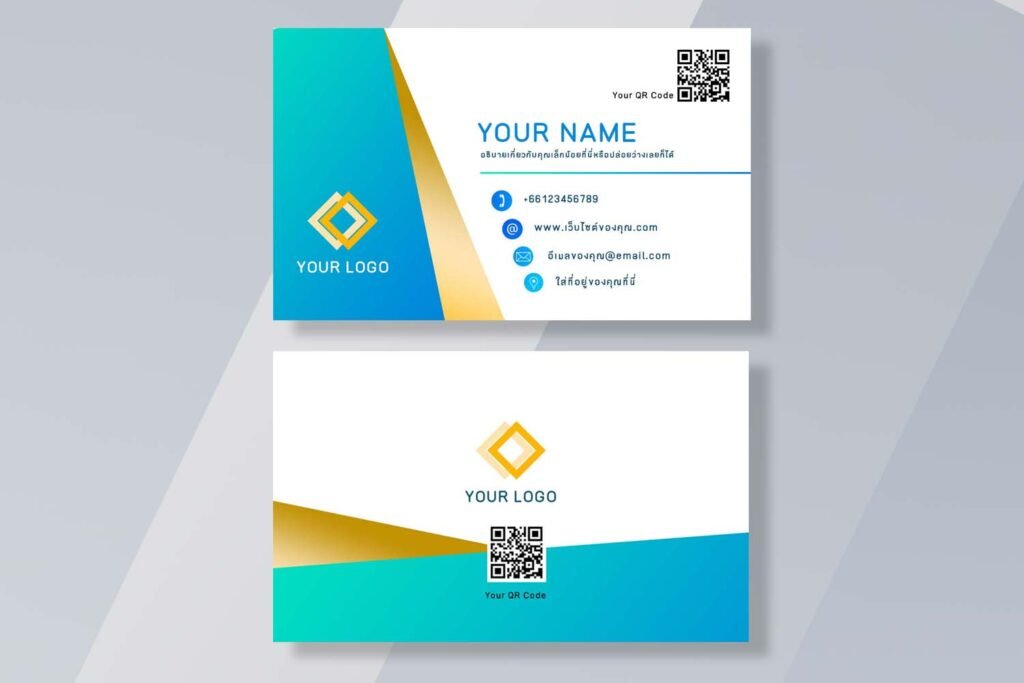 นามบัตรไฟล์ PSD หน้า-หลัง / business card  PSD file