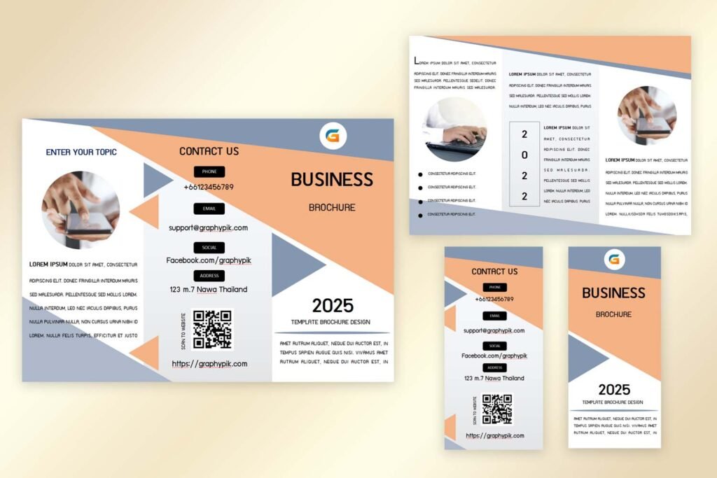 แผ่นพับ 3 ตอน แก้ไขได้พื้นหลังสีพาสเทล ไฟล์ Word (docx) ได้รับด้านหน้าและหลัง