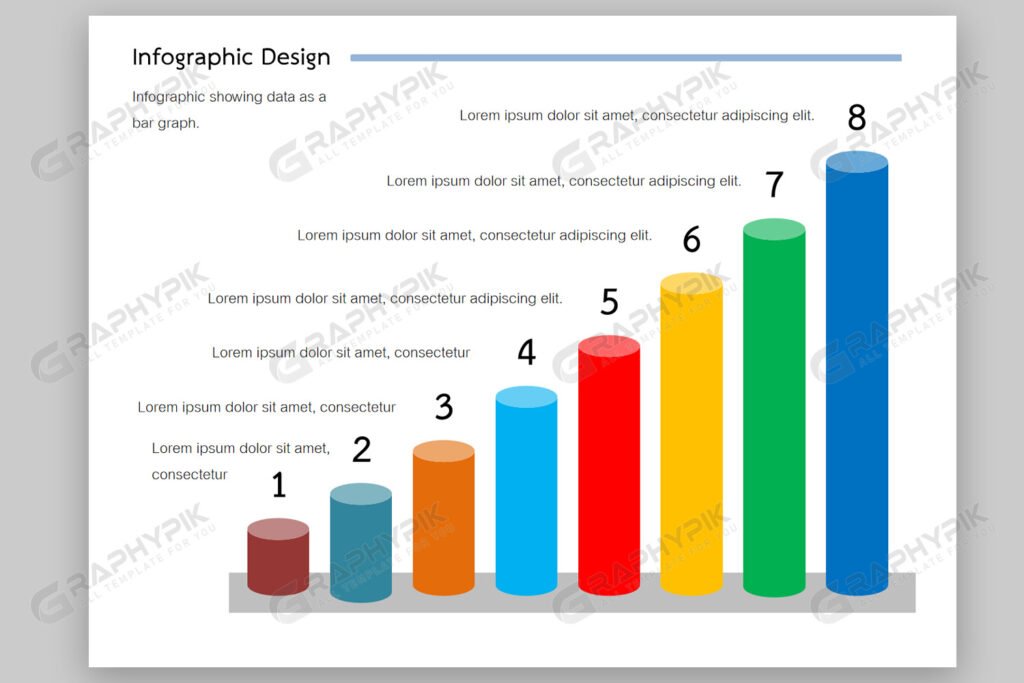 Infographic อินโฟกราฟิกแก้ไขได้แสดงข้อมูลแบบกราฟแท่งไฟล์ PPT